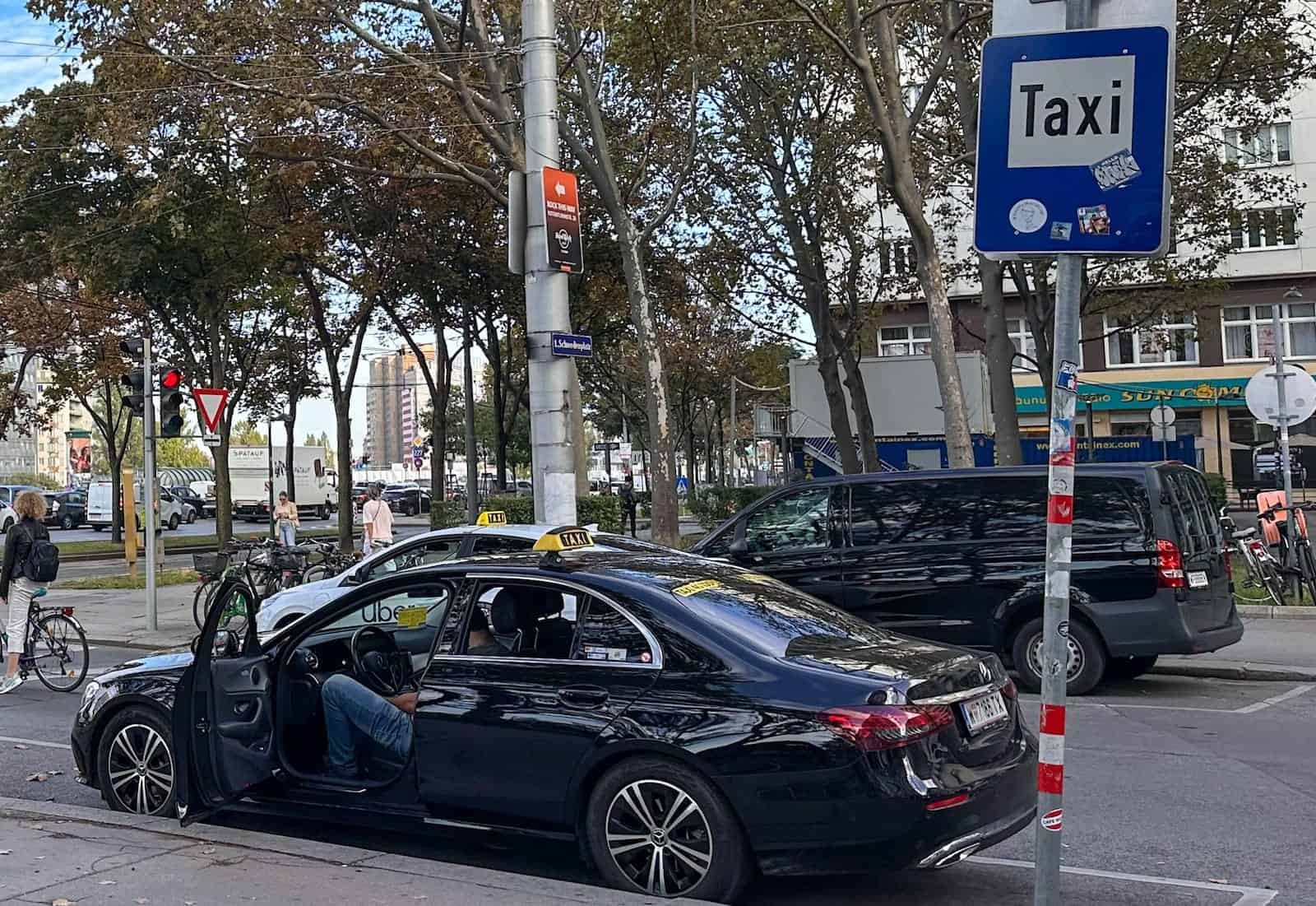 Taxi's are comming in handy when travelling late of with a bigger group to and from the Vienna Airport Taxi's are comming in handy when travelling late of with a bigger group to and from the Vienna Airport