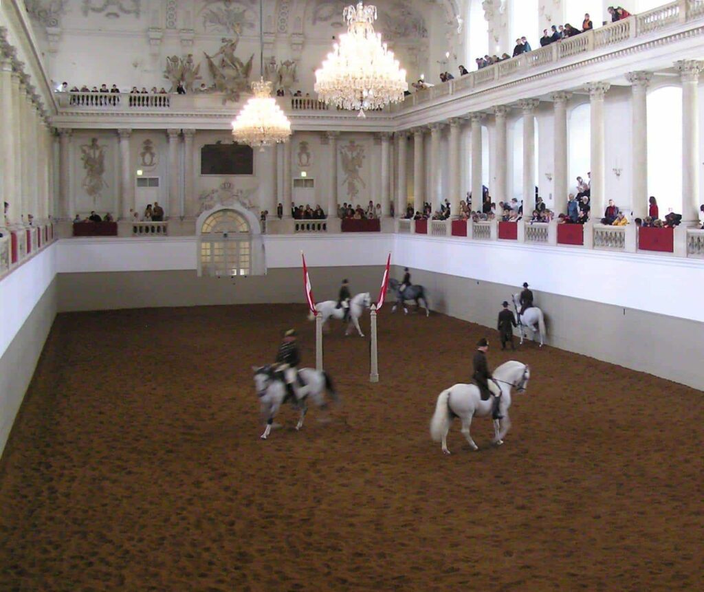 The spanish riding sxhool is inside the hofburg